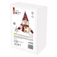    LED karácsonyi világító hóember, 25 cm, 3x AAA, beltéri, meleg fehér, időzítő DCFW04