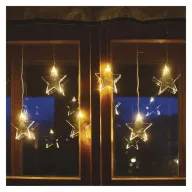    LED karácsonyi fényfüggöny – csillagok, 45x84 cm, kültéri és beltéri, meleg fehér DCGW02