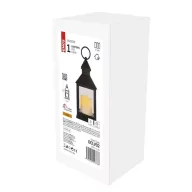    LED dekoráció – lámpa, antik, fekete, villogó, 3x AAA, beltéri, vintage, időzítő DCLV02
