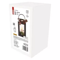    LED dekoráció – karácsonyi lámpa gyertyával, fekete, 20 cm, 3x AAA, beltéri, vintage DCLV14