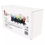    LED fényfüzér – 10x party égő, 5 m, kültéri és beltéri, többszínű DCPM01