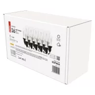    LED fényfüzér – 16x party égő átlátszó, 7,6 m, kültéri és beltéri, meleg fehér DCPW04