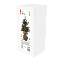    LED karácsonyfa, havas, 52 cm, 3x AA, beltéri, meleg fehér, időzítő DCTW01