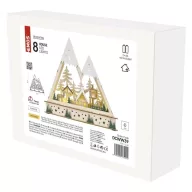    LED-es fa karácsonyi tájkép, 23,5 cm, 2x AA, beltéri, meleg fehér, időzítő DCWW39
