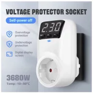 Digitális kijelzésű fali dugalj túlfeszültség védő