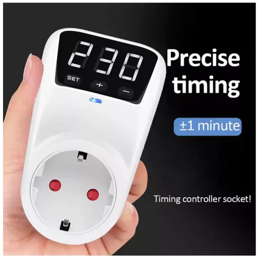 Digitális kijelzésű fali dugalj túlfeszültség védő