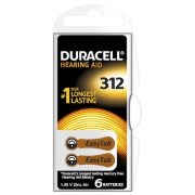 Duracell ACTIVAIR 312/6BP PR312 PR41 hallókészülék elem