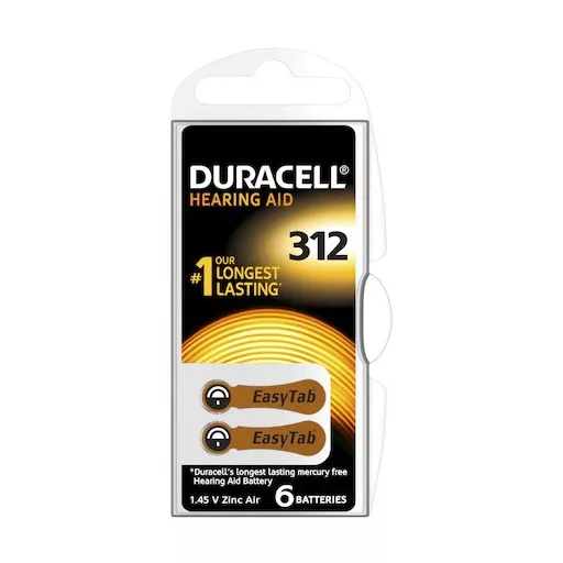 Duracell ACTIVAIR 312/6 PR41 1,45V hallókészülék elem