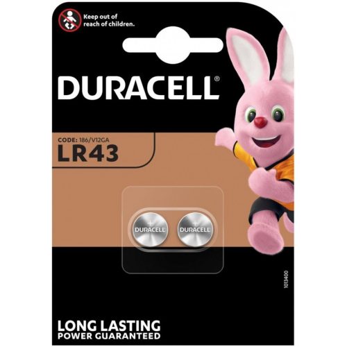 Duracell LR43 AG12 186 2db gombelem