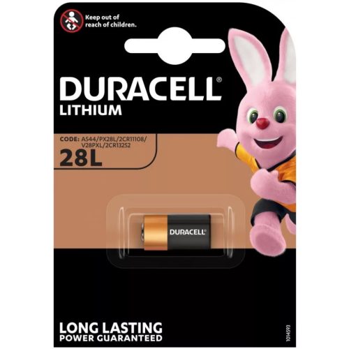 Duracell 28L 4LR44 Lithium 6V elem