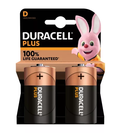 Duracell Plus Alkaline LR20/2BP MN1300 1,5V tartós D góliát elem