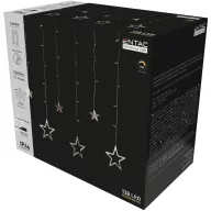   Entac Karácsonyi Függöny IP44 138 LED 12db csillag + időzítő 2x1m IR távirányítóval