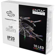 Entac Karácsonyi Beltéri Füzér 10 LED Színes 1,3m