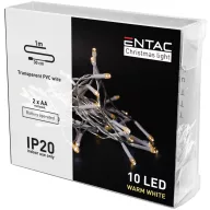 Entac Karácsonyi Beltéri Füzér 10 LED meleg fehér 1,3m