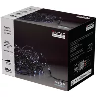 Entac Karácsonyi IP44 240 LED Füzér hideg fehér 24m