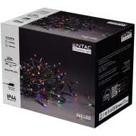 Entac Karácsonyi IP44 240 LED Füzér Színes 24m