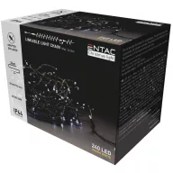   Entac Karácsonyi IP44 240 LED Sorolható Füzér meleg fehér 24m adapter nélkül