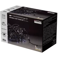   Entac Karácsonyi IP44 240 LED Sorolható Füzér meleg fehér 24m szett adapterrel