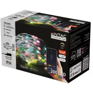 Entac Karácsonyi IP44 200 LED Füzér színes Tuya APP
