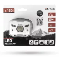 Entac Fejlámpa 5W Szenzoros XPE+Piros fény, Fehér
