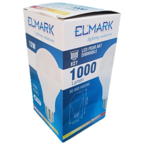 ELMARK 12W E27 1000lm 2700K A67 99LED581 szabályozható LED izzó