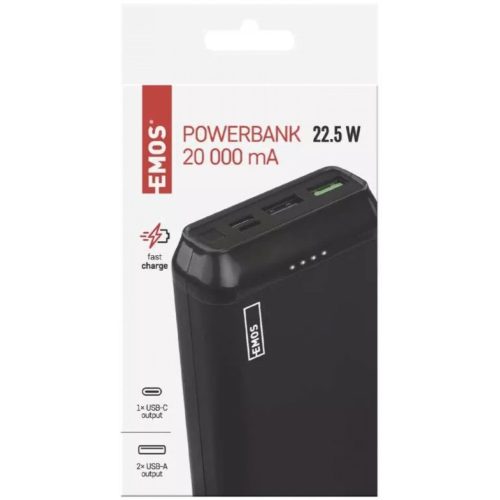 EMOS AlphaQ2 20000mAh 22,5W Power Bank külső akkumulátor