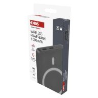 EMOS WI 522 5000mAh 20W+Wireless szürke B0555GY Powerbank
