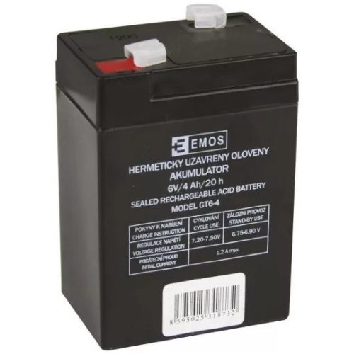EMOS B9641 6V 4Ah zselés akkumulátor