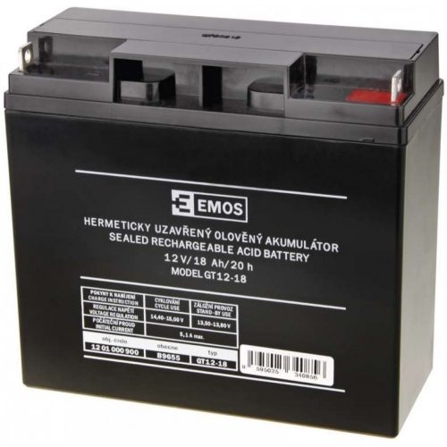 EMOS B9655 12V 18Ah zselés akkumulátor