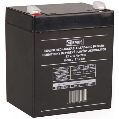 Emos B9679 12V 5Ah zárt ólomsavas akkumulátor