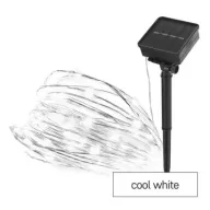   EMOS LED nano lánc napelemmel réz 12m kültéri és beltéri hideg fehér időzítő D3ZC01