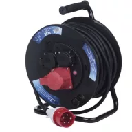   EMOS 25m/3aljzat/fekete/gumi/230V/400V/1,5mm2 P192250 kültéri kábeldob