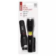   EMOS Fém COB LED zseblámpa 230lm P3111 fókuszálható Led elemlámpa