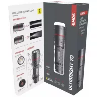   EMOS ULTIBRIGHT 70 P3170 fém vízálló tölthető led zseblámpa