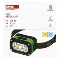 EMOS 175lm tölthető P3545 LED Fejlámpa
