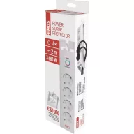 EMOS Túlfeszültség védő 4 aljzat 2m 900J SCHUKO P54212