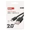Töltő- és adatkábel USB-A 2.0 / micro USB-B 2.0, 2 m, fekete SM7008BL