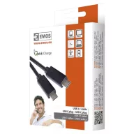   EMOS SM7022BL töltő- és adatkábel USB-C 3.1 / USB-C 3.1, 1m, fekete