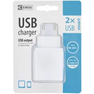 EMOS V0114 SMART USB mobiltelefon hálózati töltő adapter