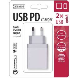 EMOS V0120 USB PD/iPhone USB-C mobiltöltő adapter