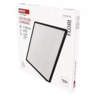   EMOS FLORI négyzet fekete 22W ZM1407 semleges fehér LED felületi lámpatest