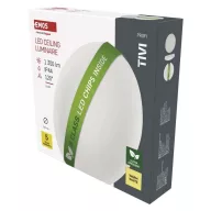    EMOS LED mennyezeti lámpatest TIVI, B CLASS, kerek, fehér 8,6W, IP44, Meleg fehér ZM3416