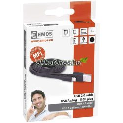   EMOS i16p USB kábel 2.0 iPhone és iPad mobiltelefon töltő kábel
