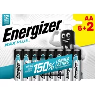   Energizer MAX Plus LR6/6+2 Alkaline 1,5V tartós AA ceruza elem