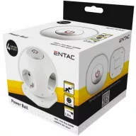   Entac gömb elosztó 3 foglalat USB 2X2A kapcsolóval 1,5m hosszabbító vezeték