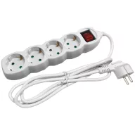 Entac S1 Elosztó 4 Foglalat Kapcsolóval 1,5m 3G1.5