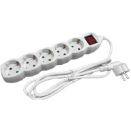 Entac S1 Elosztó 5 Foglalat Kapcsolóval 3m 3G1.5