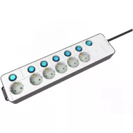   Entac Elosztó 6 Foglalat Különálló Kapcsolóval 1.5m 3G1.5