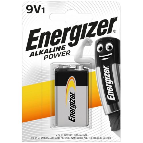 Energizer Alkaline Power 6LR61 tartós 9V elem