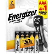   Energizer Alkaline Power LR03/4+1 1,5V AAA tartós mikro elem